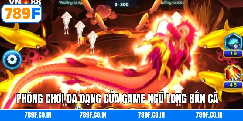 Phòng chơi đa dạng tại ngũ long bắn cá