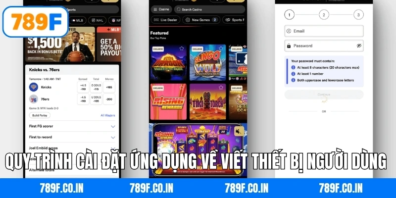 Quy trình cài đặt ứng dụng về viết thiết bị người dùng
