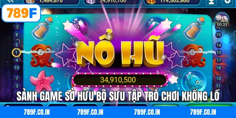 Sảnh game sở hữu bộ sưu tập trò chơi khổng lồ