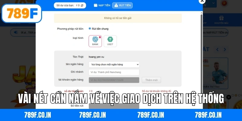 Vài nét cần nắm về việc giao dịch trên hệ thống